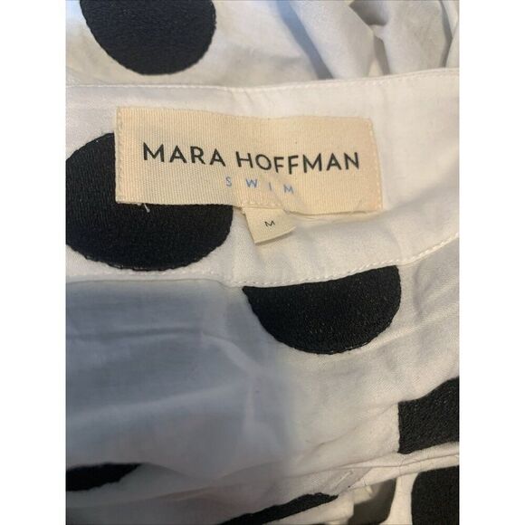 Mara Hoffman Swim Eavan Cover Up Long Skirt Black White Polka Dot Medium - Picture 6 of 8